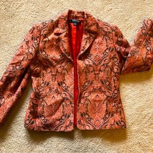 Embroidered Brocade Blazer Jacket